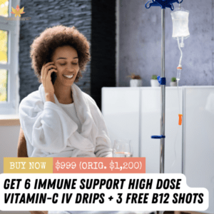 6 High-Dose Vitamin-C IV drips + 3 B12 Shots