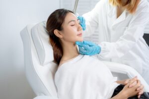 woman getting glass skin Botox in Silver Spring