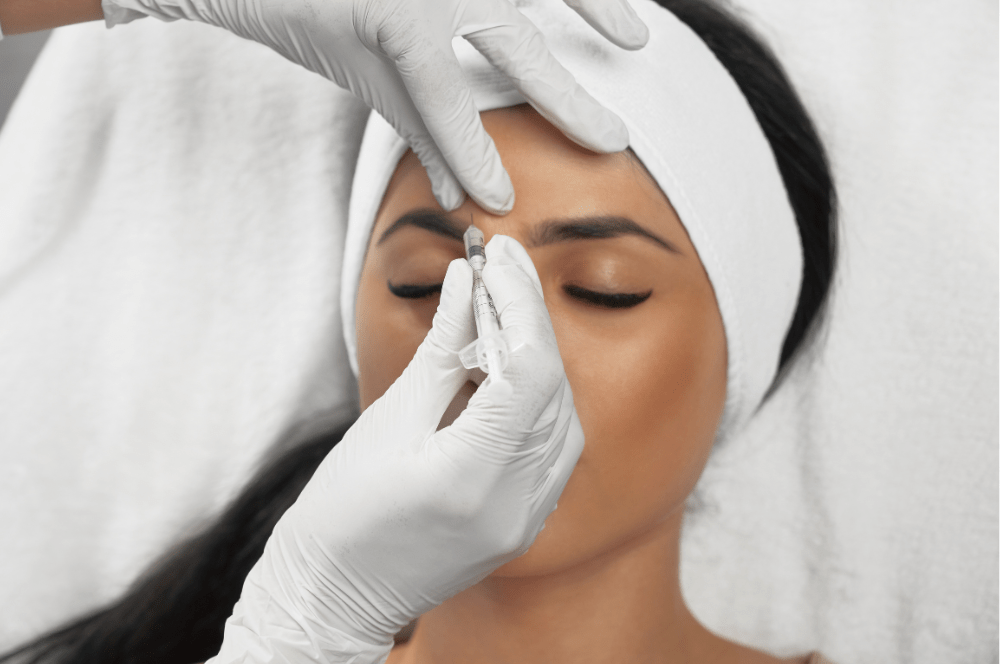 woman getting preventative Botox in Montgomery County MD
